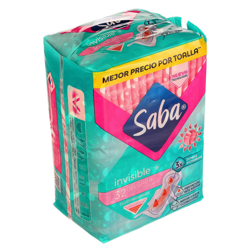 Toallas Femeninas Saba Invisible Buenos Dí­as Delgada Con Alas 32 Piezas - WeCare Pharma