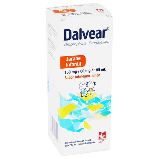Dalvear Inf Jarabe 150Mg/80Mg/100Ml 200Ml Lima-Limon (Dropropizina/Bromhexina) - WeCare Pharma