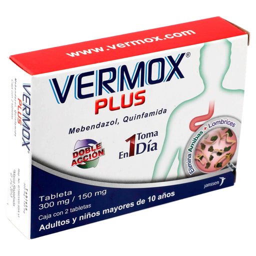 Vermox Plus (Mebendazol/Quinfamida)Tab 300Mg/150Mg C2 - WeCare Pharma