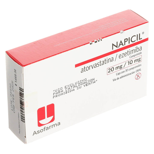Napicil 20Mg/10Mg Con 30 Comprimidos (Atorvastatina/Ezetimiba) - WeCare Pharma