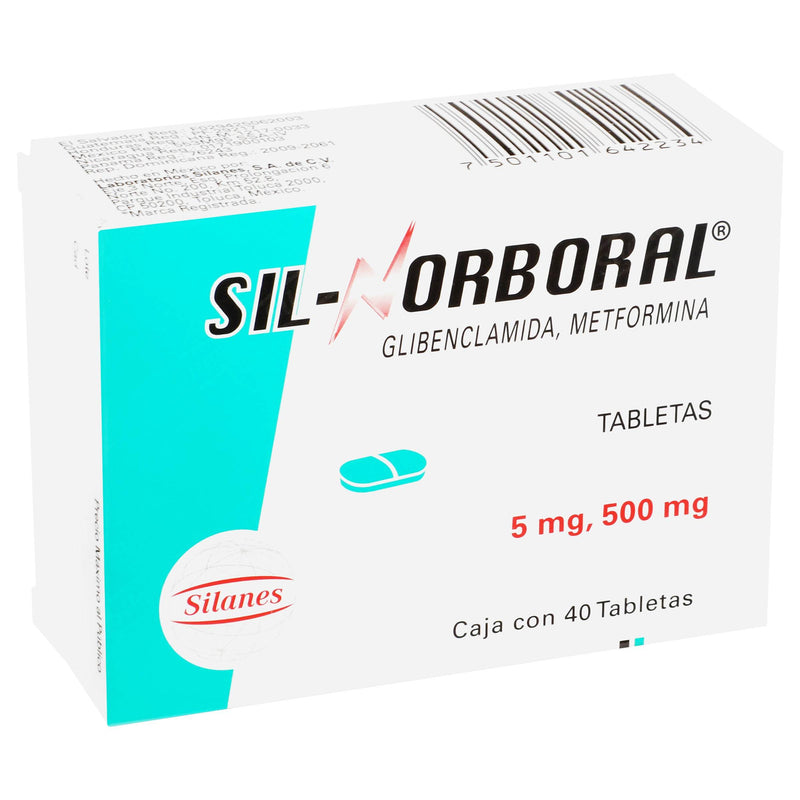 Sil-Norboral 500Mg/5Mg Con 40 Tabletas (Metformina/Glibenclamida) - WeCare Pharma