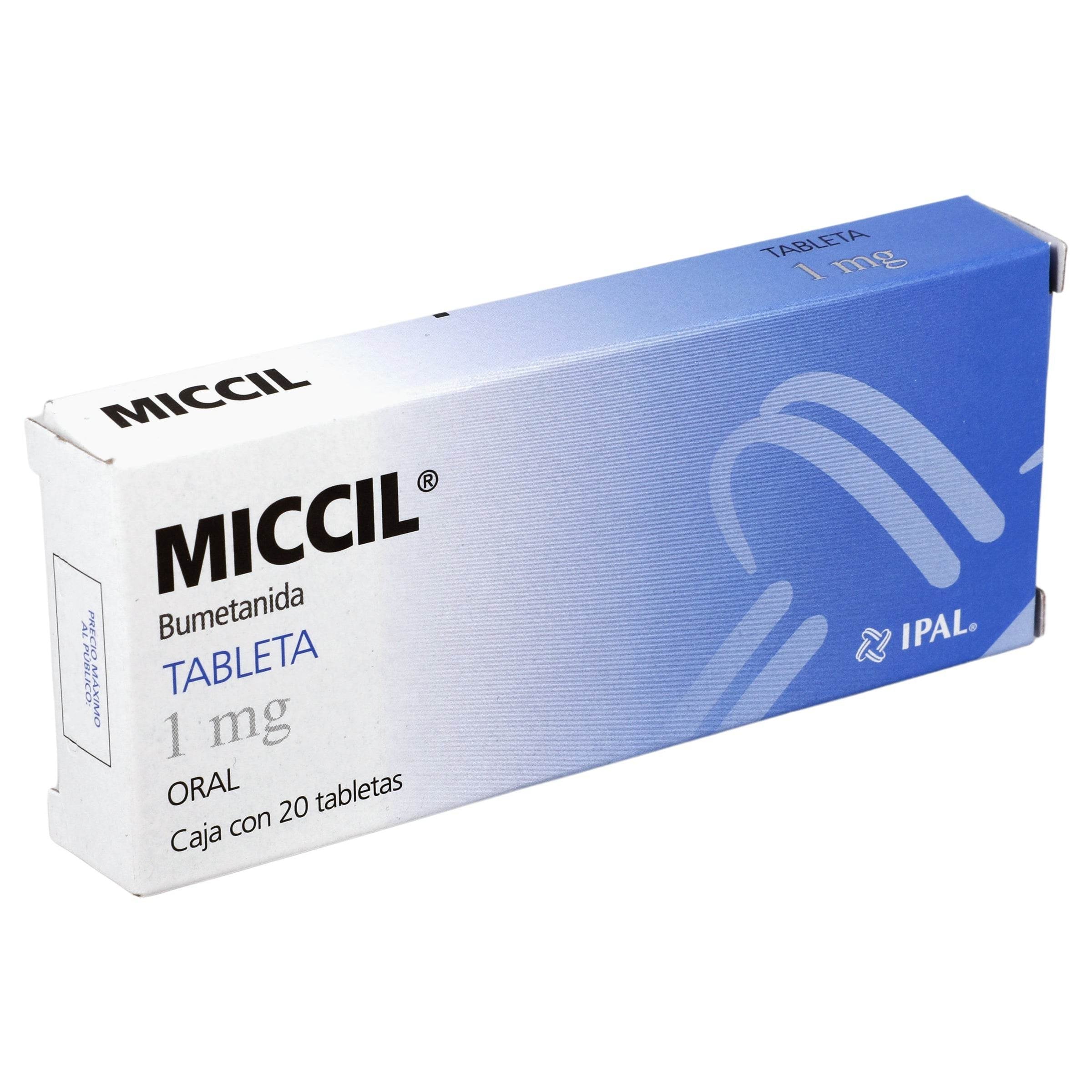 Miccil 1Mg Con 20 Tabletas (Bumetanida) — WeCare Pharma