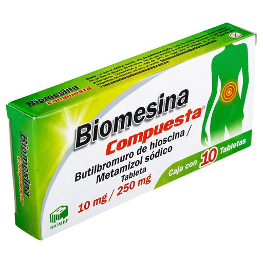 Biomesina Compuesta Grageas 10/250Mg Con 10 (Butilhioscina/Metamizol) - WeCare Pharma