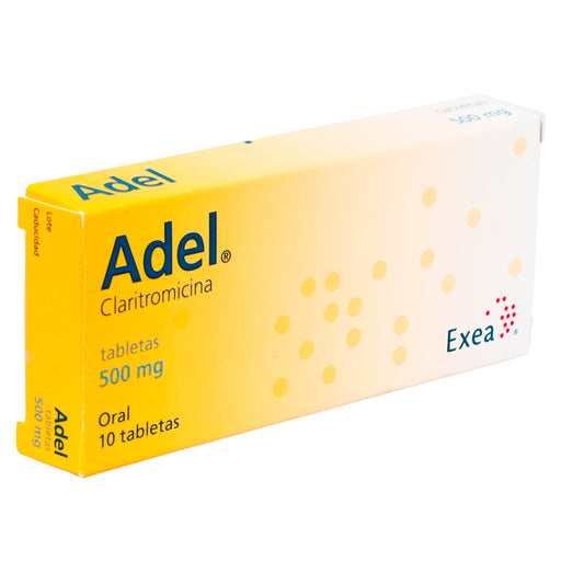 Adel 500Mg Con 10 Tabletas (Claritromicina) 2 - 7501314701926