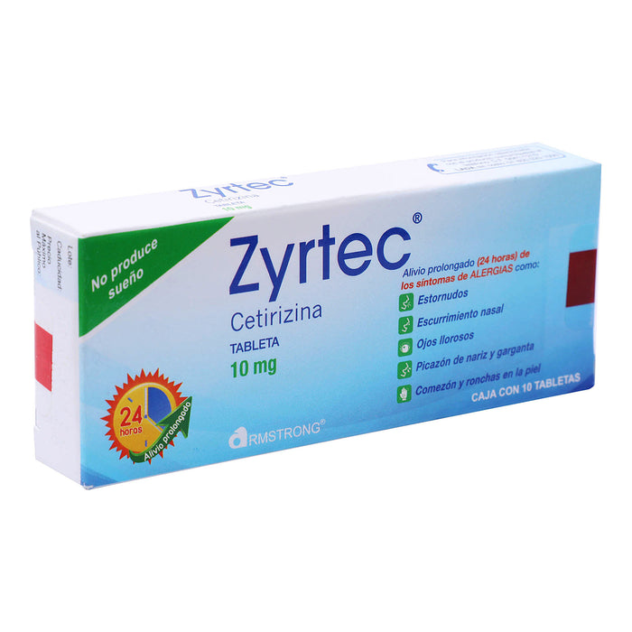 Zyrtec 10Mg Con 10 Tabletas (Cetirizina) 2 - 7501088507168