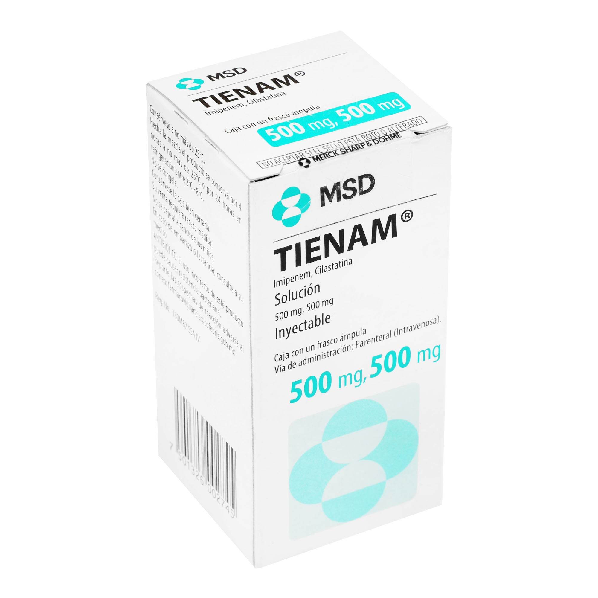 Tienam Frasco 500Mg/500Mg Con 1 Ampulas (Imipenem/Cilastina) — WeCare ...