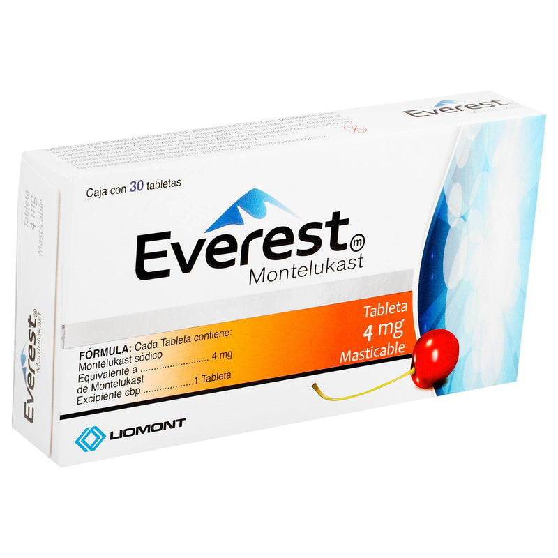 Everest 4Mg Con 30 Tabletas (Montelukast) - WeCare Pharma