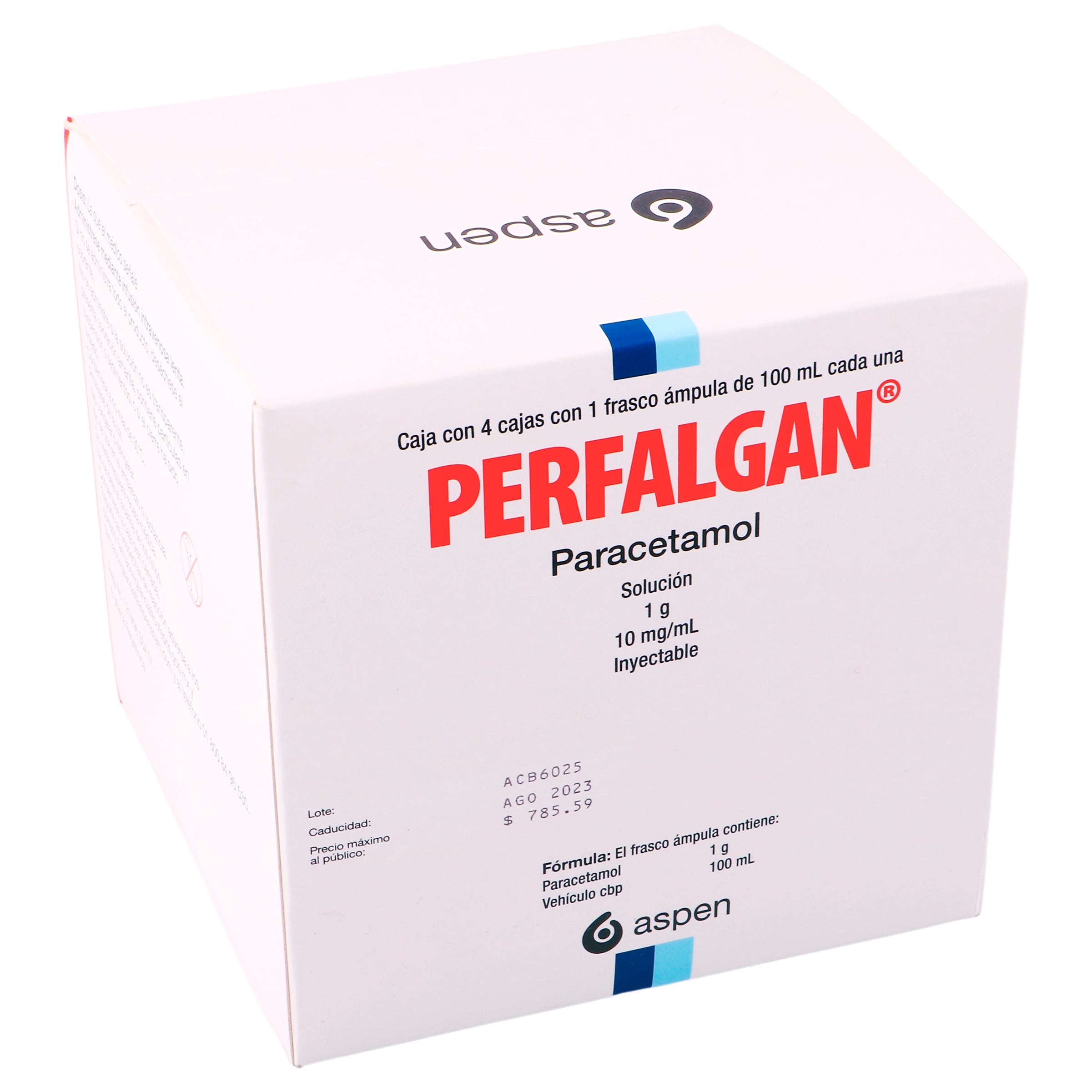 Perfalgan Frasco 1G Con 4 Ampulas (Paracetamol) 2 - 7501041990051