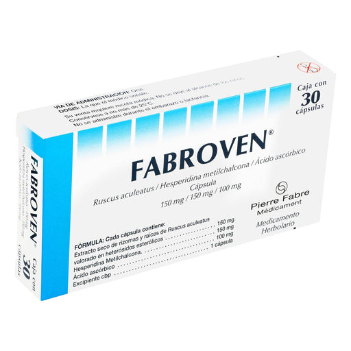 Fabroven 150Mg/150Mg/100Mg Con 30 Capsulas (Ruscus Aculeatus/Hesperidina/Ac Ascorbico) - WeCare Pharma