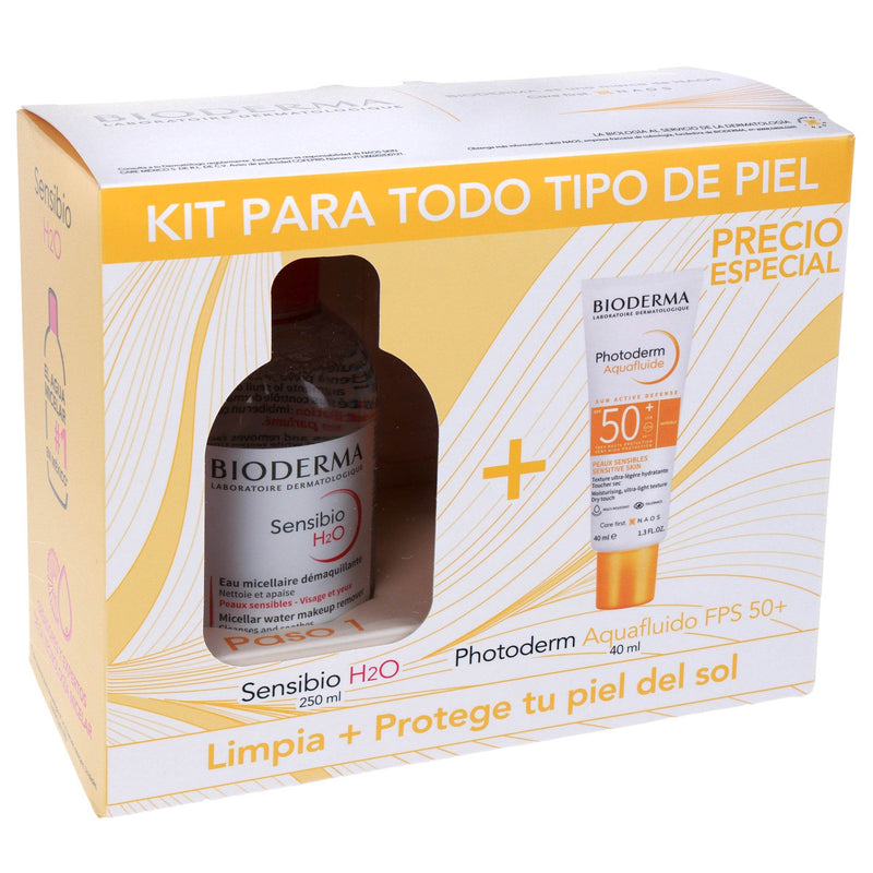 Bioderma Kit Pothoderm Aquafluide Fps50+ Sensibio H2O 250Ml - WeCare Pharma
