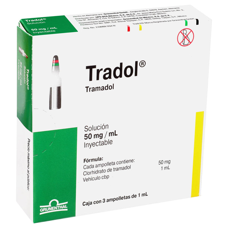 Tradol 50Mg/Ml Con 3 Ampulas (Tramadol) - WeCare Pharma