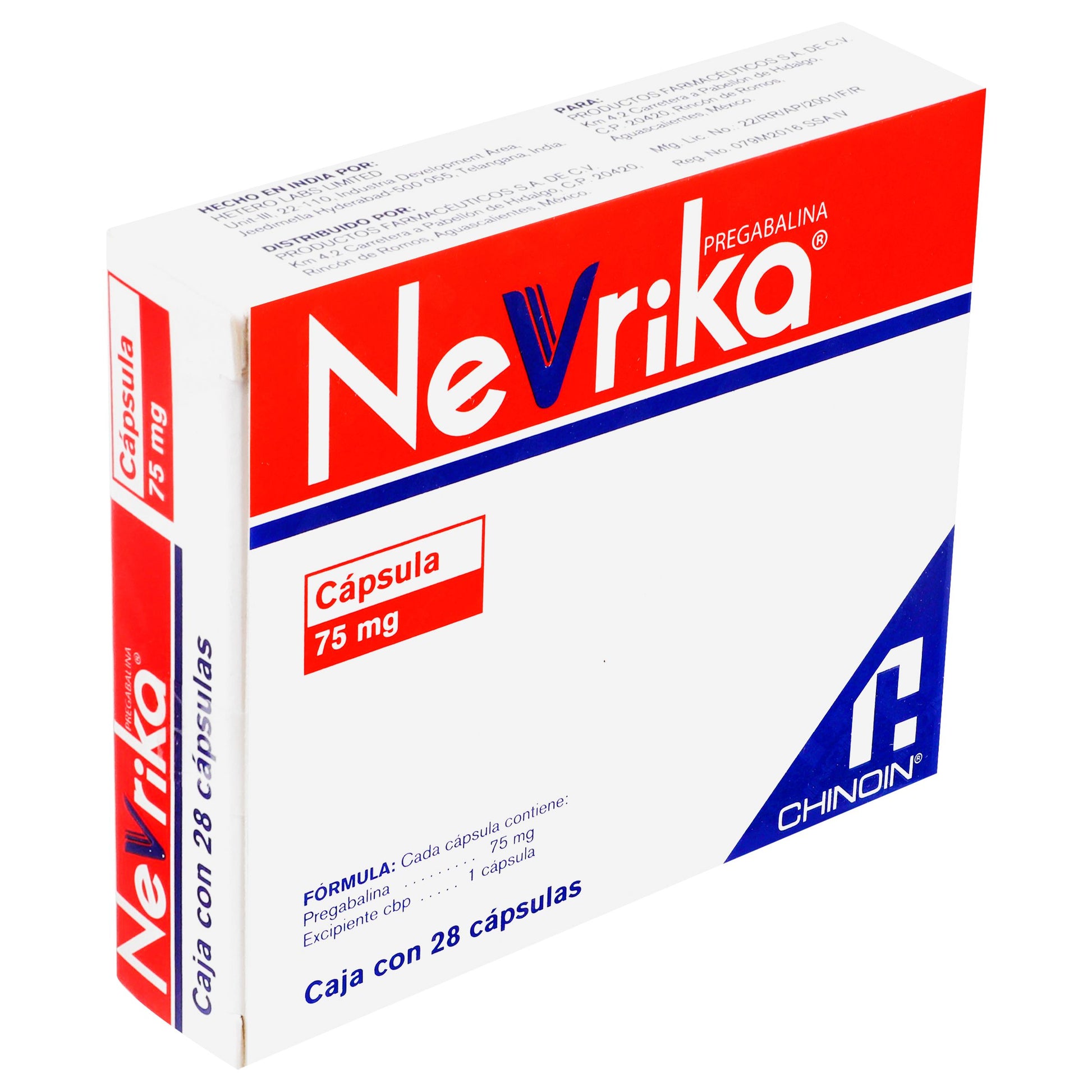 Nevrika 75Mg Con 28 Capsulas (Pregabalina) 2 - 7501088513589