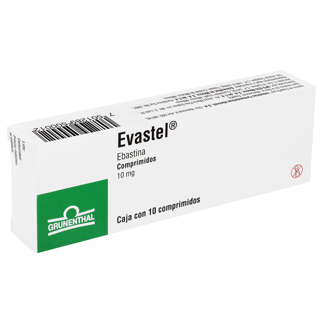 Evastel 10Mg Con 10 Comprimidos (Ebastina) 3 - 7501289500012