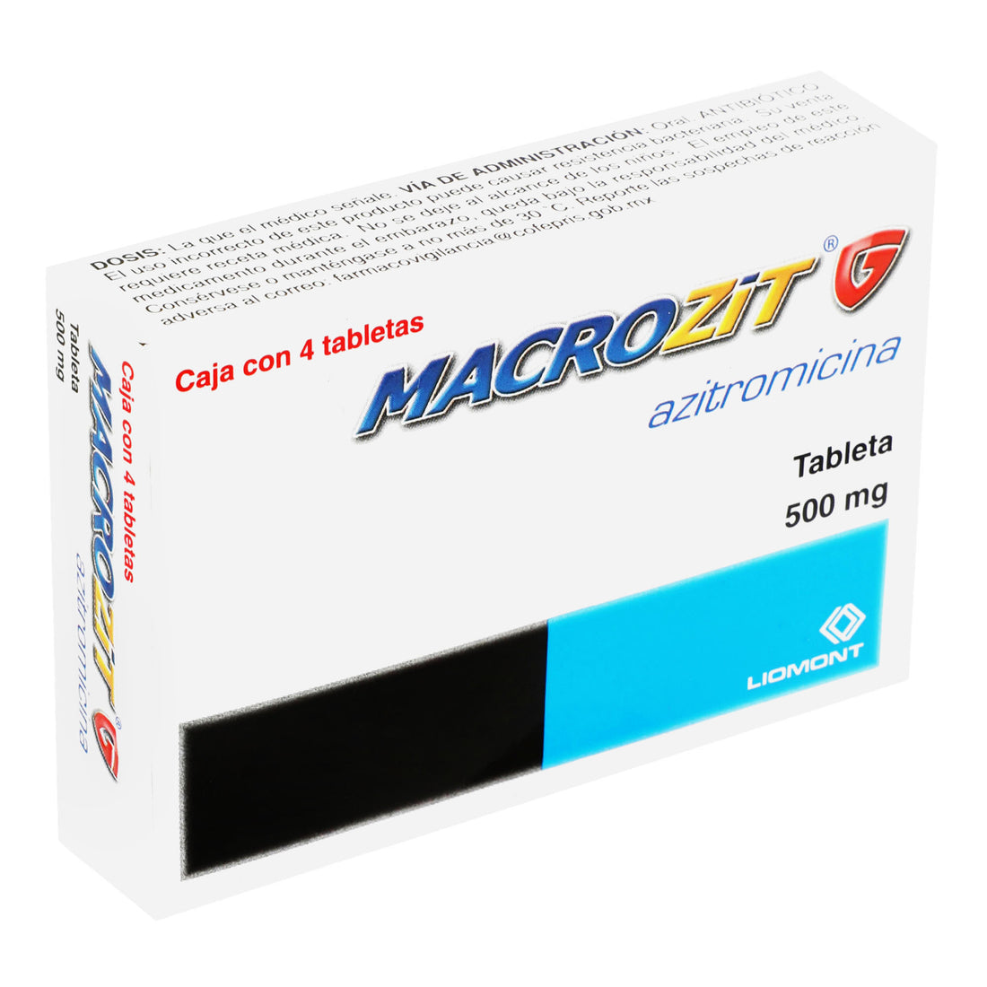 Macrozit G 500Mg Con 4 Tabletas (Azitromicina) 2 - 7501299301579