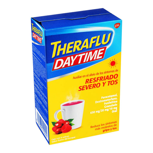Theraflu Daytime Sobres 650Mg/20Mg/10Mg Con 6 Frutos (Paracetamol/Dextrometorfano/Fenilefrina) - WeCare Pharma