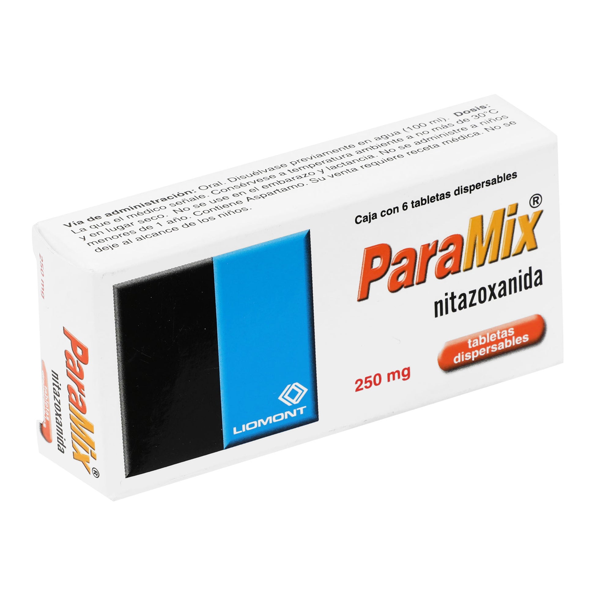 Paramix 250Mg Con 6 Tabletas (Nitazoxanida) 2 - 7501299302385