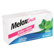 Melox Plus Mast 200Mg Con 50 Menta Tabletas (Aluminio/Magnesio/Simeticona) - WeCare Pharma