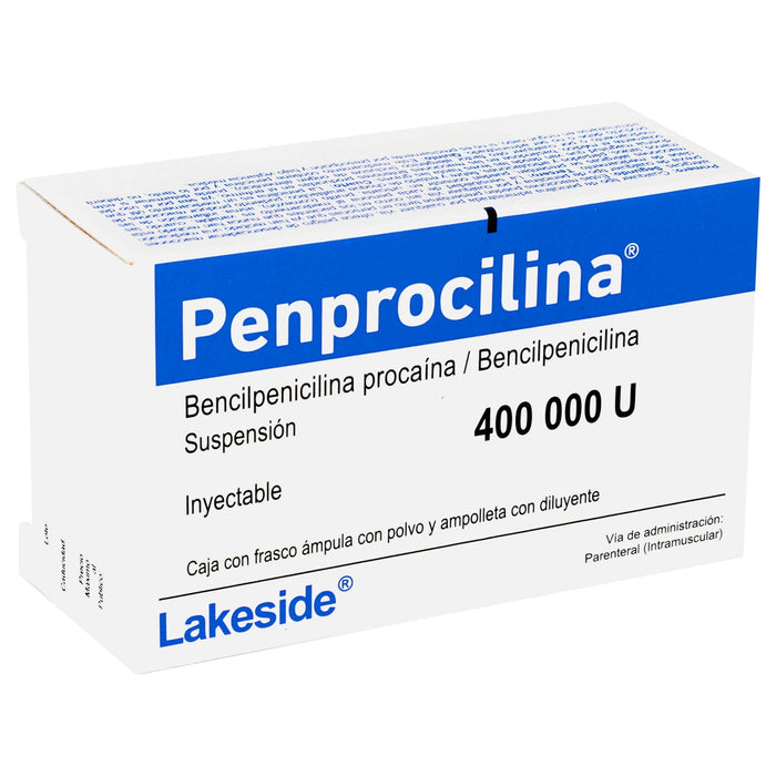 Penprocilina Frasco 400 000Unid Con 1 Ampulas (Bencilpenicilina Procaina/Bencilpenicilina) - WeCare Pharma