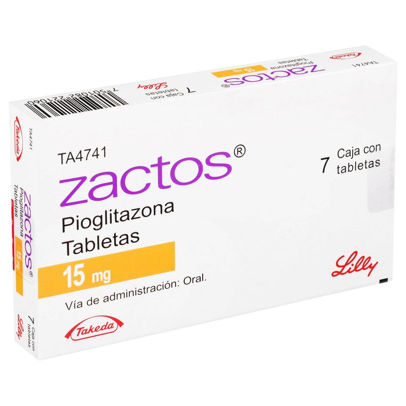Zactos 15Mg Con 7 Tabletas (Pioglitazona) - WeCare Pharma