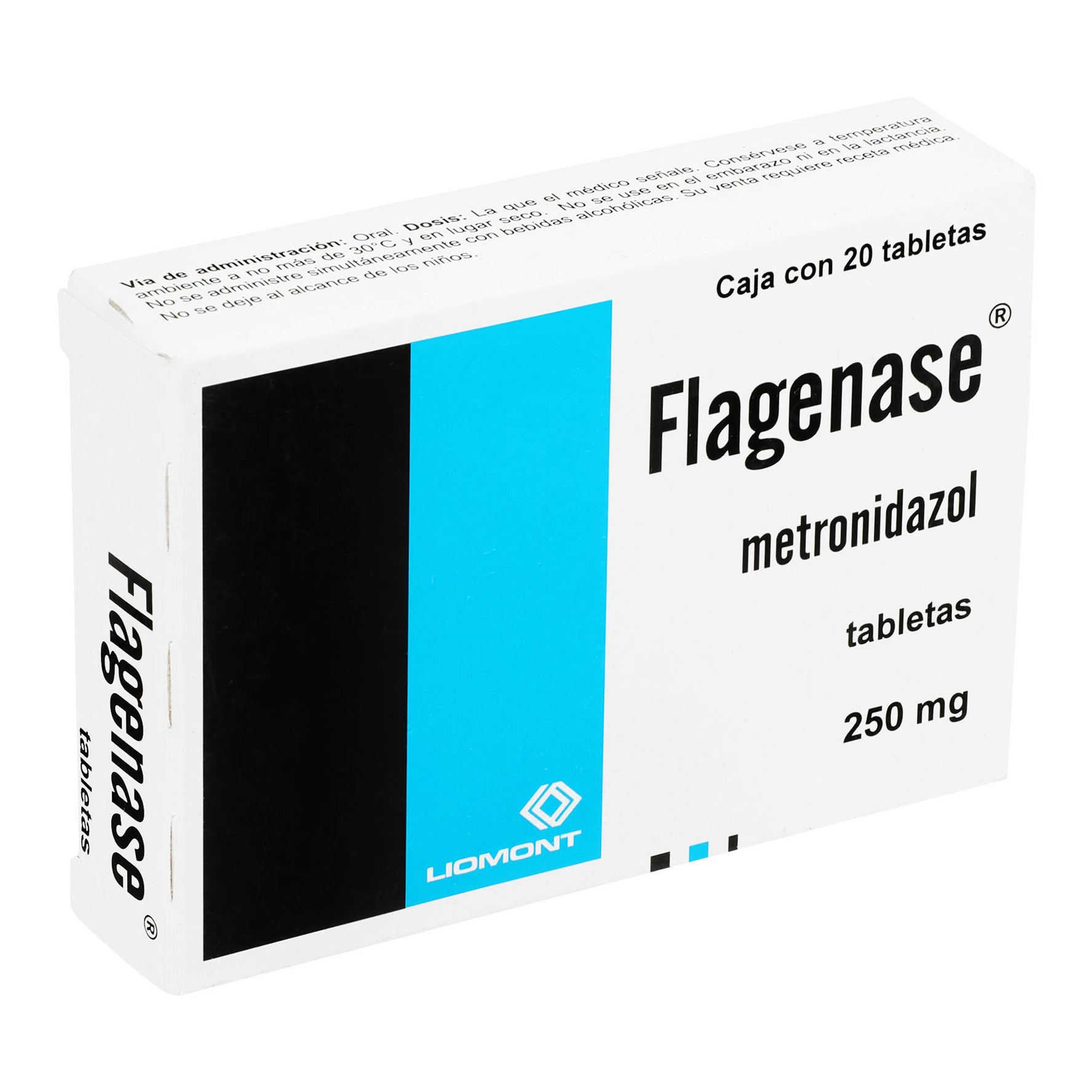 Flagenase 250Mg Con 20 Tabletas (Metronidazol) 2 - 7501299300244