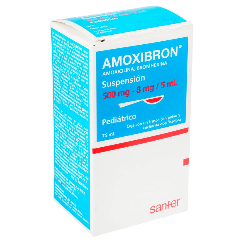 Amoxibron Suspensión 500Mg/8Mg/5Ml 75Ml (Amoxicilina/Bromhexina) - WeCare Pharma