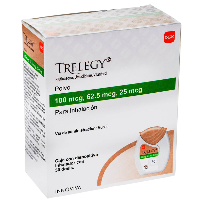 Trelegy Polvo 100Mcg/62.5Mcg/25Mcg 30D (Fluticasona/Umeclidino/Vilanterol) - WeCare Pharma