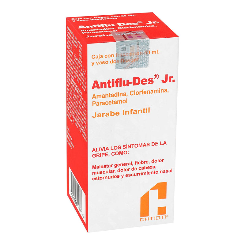 Antiflu-Des Jr Solución 500Mg/3Mg/1G/100Ml 60Ml (Amantadina/Clorfenamina/Paracetamol) - WeCare Pharma
