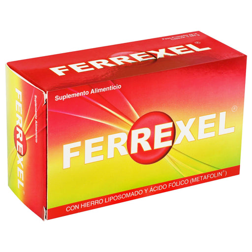 Ferrexel Con 60 Capsulas (Hierro Liposomado/Acido Folico) - WeCare Pharma