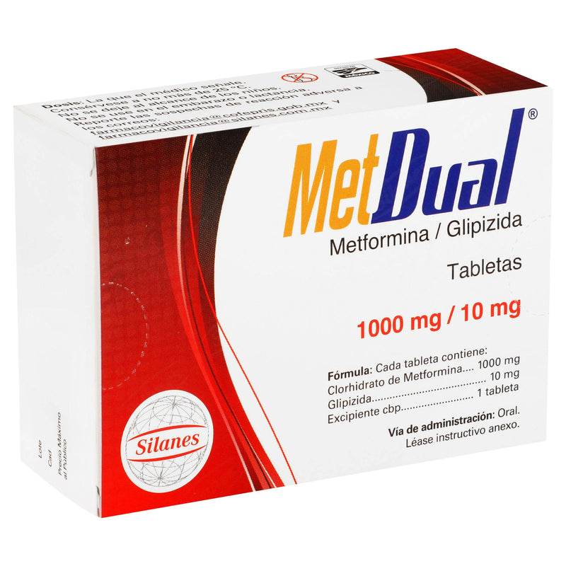 Metdual 1000Mg/10Mg Con 30 Tabletas (Metformina/Glizipida) - WeCare Pharma