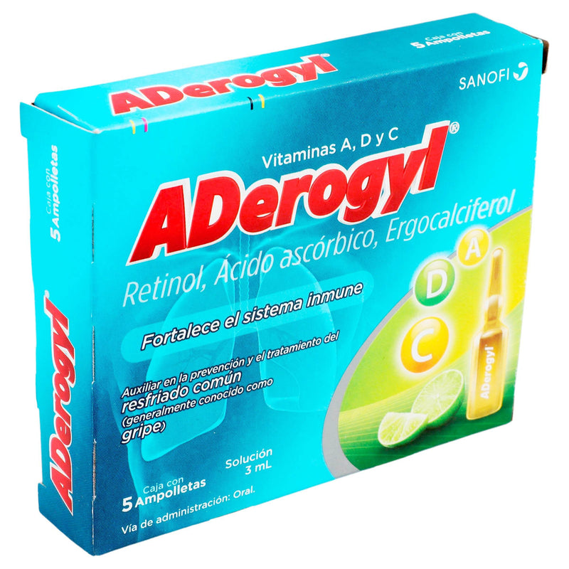 Aderogyl 3Ml Con 5 Ampulas (Retinol/Ac Ascorbico/Ergocalcifenol) - WeCare Pharma
