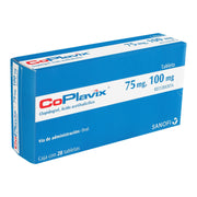Coplavix 75Mg/100Mg Con 28 Tabletas (Clopidogrel/Acido Acetilsalicilico) - WeCare Pharma