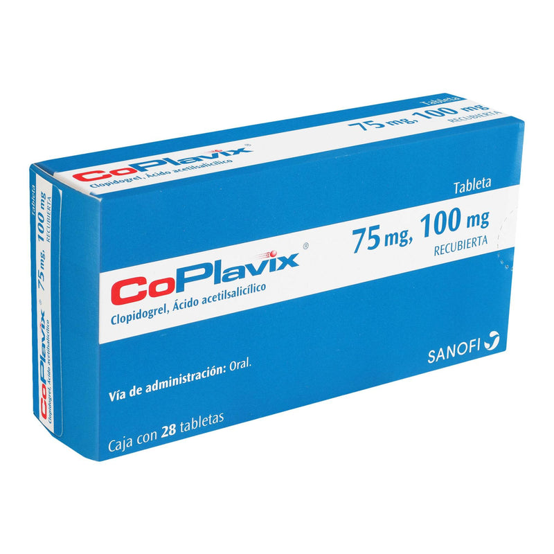 Coplavix 75Mg/100Mg Con 28 Tabletas (Clopidogrel/Acido Acetilsalicilico) - WeCare Pharma