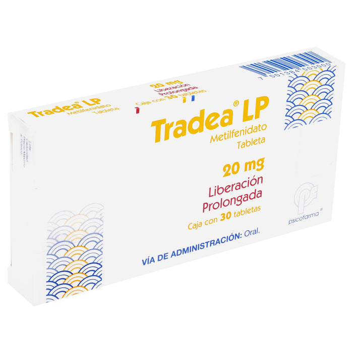 Tradea Lp (Metilfenidato) Tabletas 20Mg Con 30 - WeCare Pharma