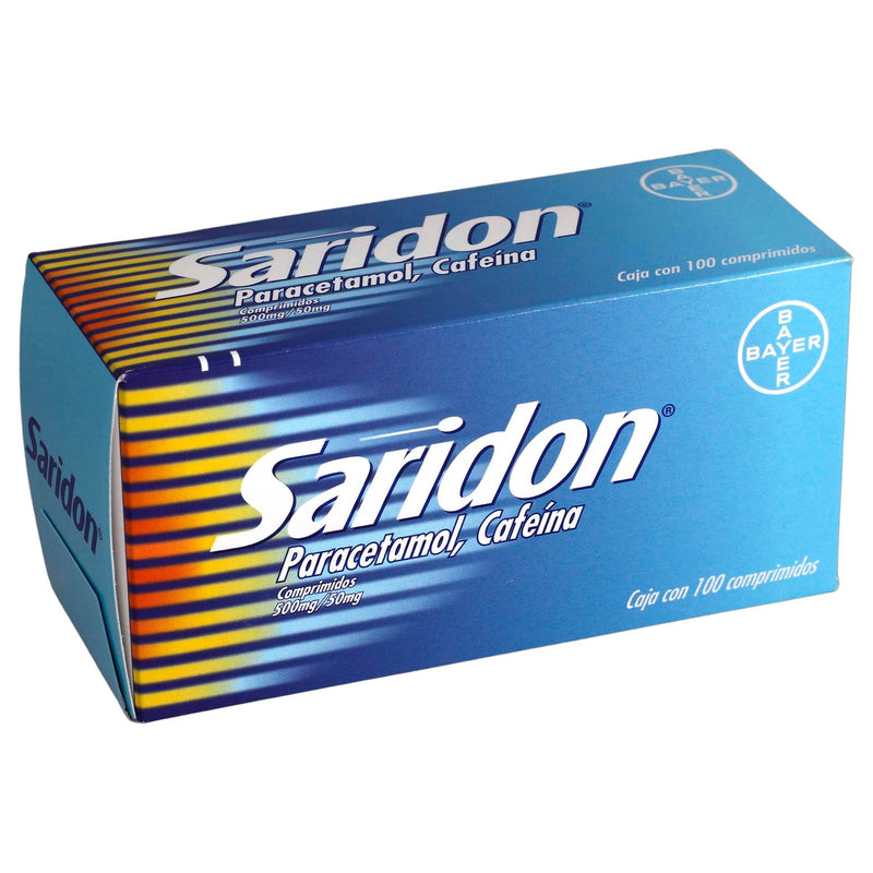Saridon 500Mg/50Mg Con 100 Comprimidos (Paracetamol/Cafeina) - WeCare Pharma