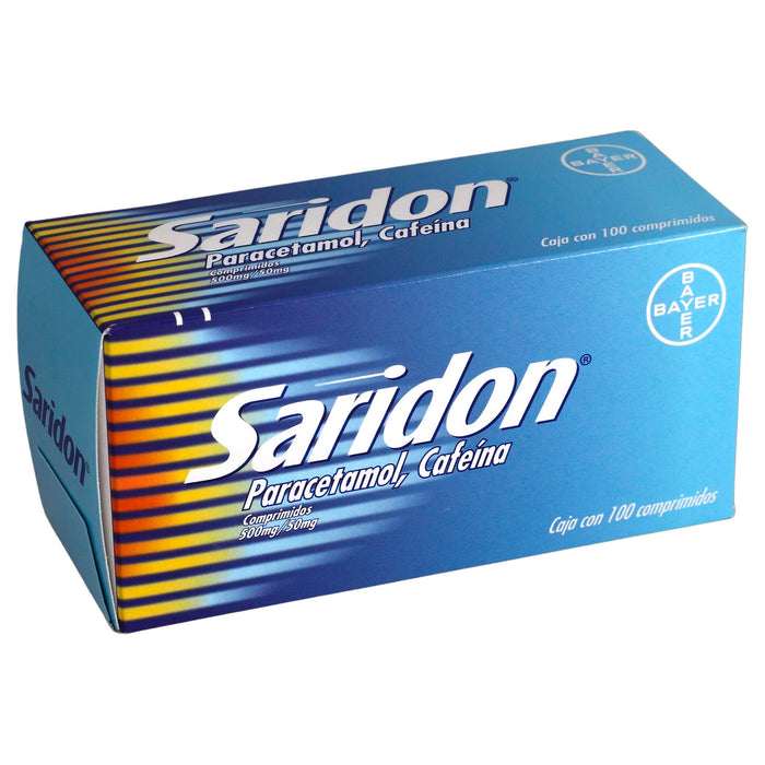 Saridon 500Mg/50Mg Con 100 Comprimidos (Paracetamol/Cafeina) 2 - 7501008409534