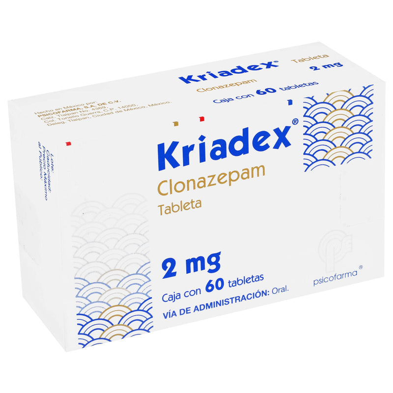 Kriadex (Clonazepam) Tabletas 2Mg Con 60 - WeCare Pharma