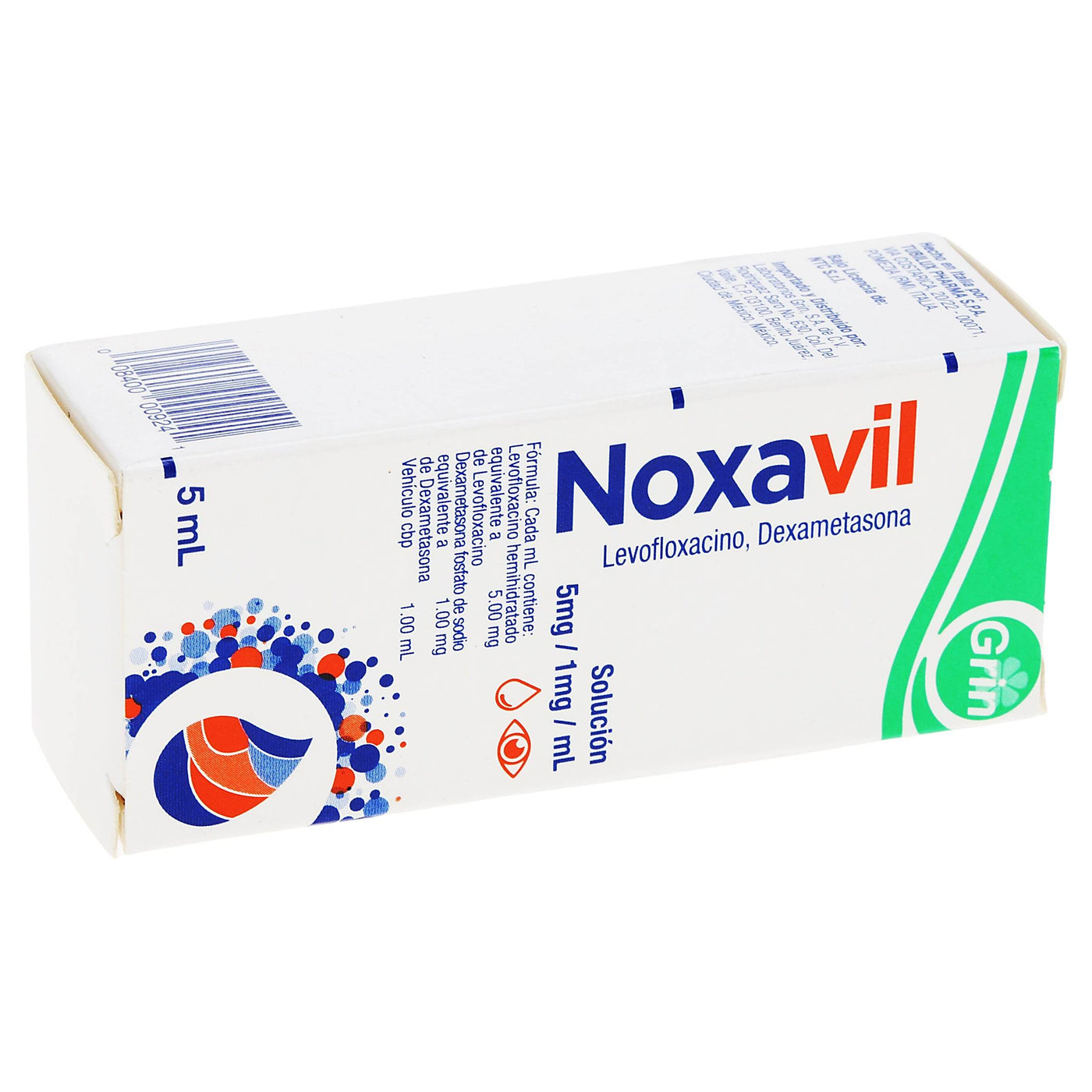 Noxavil Gotas 5Mg/1Mg/Ml 5Ml (Levofloxacino/Dexametasona) — WeCare Pharma