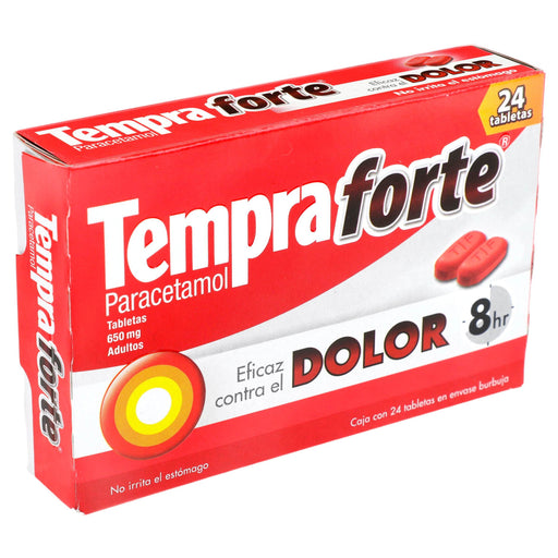 Tempra Forte 650Mg Con 24 Tabletas (Paracetamol) - WeCare Pharma