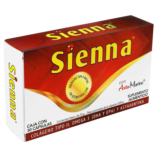 Sienna Colageno (Suplemento Alimenticio) Capsulas 26.70G Con 30 - WeCare Pharma