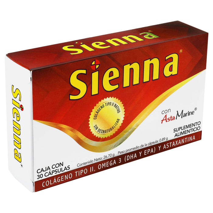 Sienna Colageno (Suplemento Alimenticio) Capsulas 26.70G Con 30 - WeCare Pharma