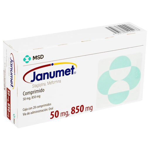 Janumet 50Mg/850Mg Con 28 Tabletas (Sitagliptina/Metformina) - WeCare Pharma