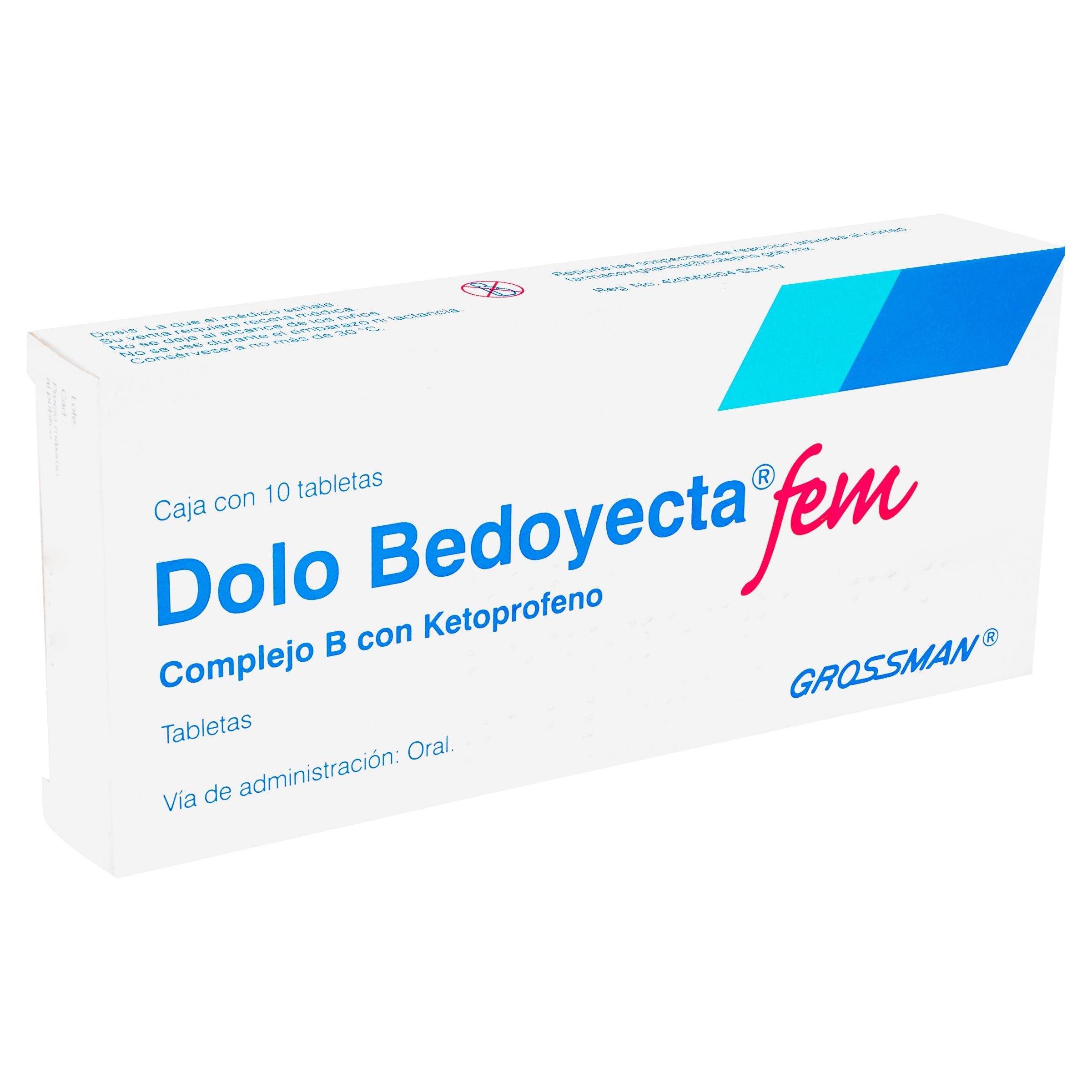 Dolo Bedoyecta Fem Con 10 Tabletas (Complejo B/Ketoprofeno) — WeCare Pharma