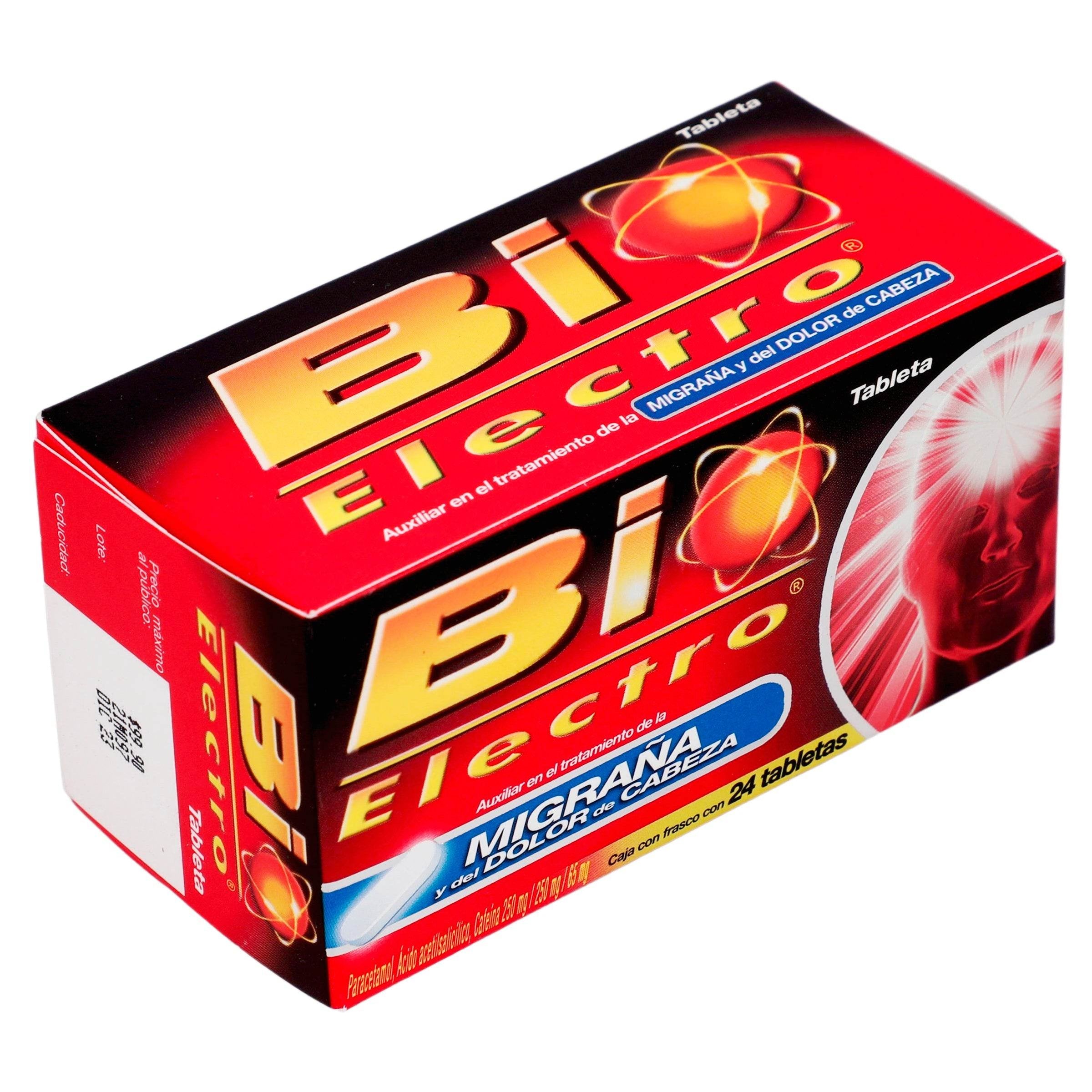 Bio Electro 250Mg/150Mg/65Mg Con 24 Tabletas (Ac Acetil/Paracetamol/Ca ...