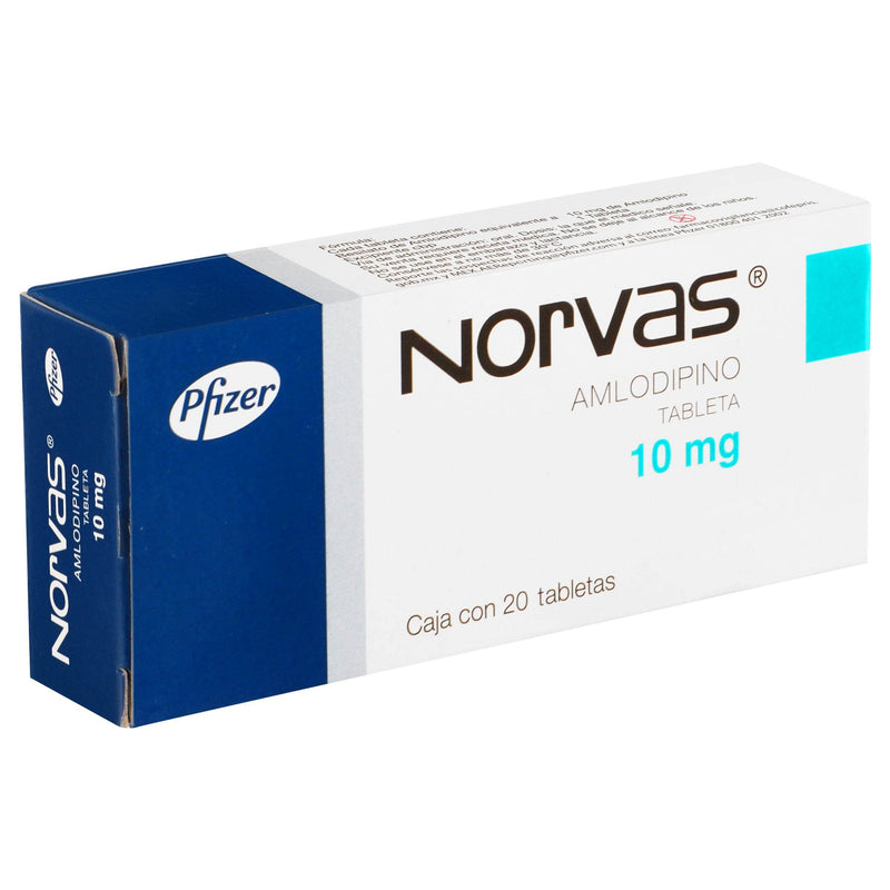 Norvas 10Mg Con 20 Tabletas (Amlodipino) - WeCare Pharma
