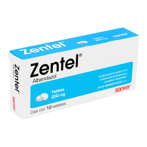 Zentel 200Mg Con 10 Tabletas (Albendazol) 2 - 7501070618933