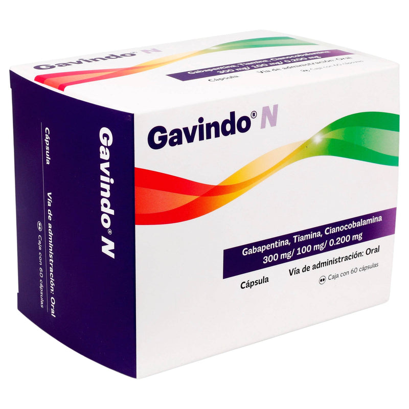Gavindo Ncap 300Mg/100Mg/0.200Mg Con 60 (Gabapentina/Tiamina/Cinocobalamina) - WeCare Pharma