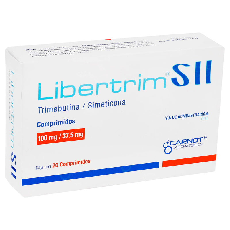 Libertrim Sii 100Mg/37.5Mg Con 20 Comprimidos (Trimebutina/Simeticona) - WeCare Pharma