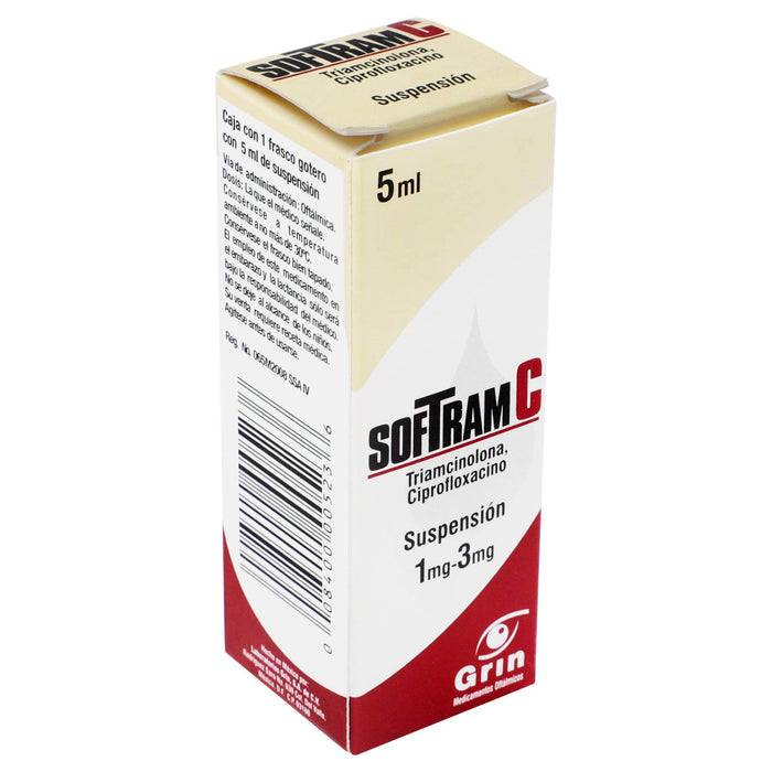 Softram C Gotas 1Mg/3Mg 5Ml (Triamcinolona/Ciprofloxacino) - WeCare Pharma