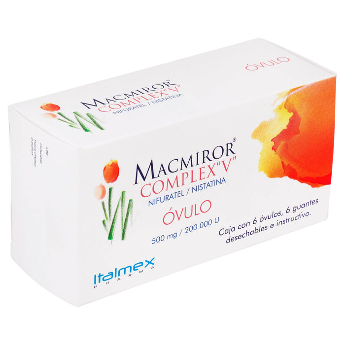 Macmiror Complex V Ovulos 500Mg/20000Unid Con 6 (Nifuratel/Nistatina) - WeCare Pharma