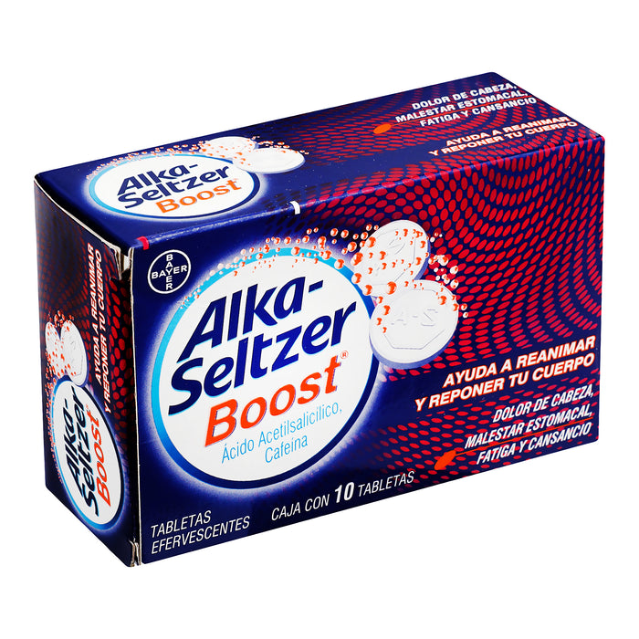 Alka-Seltzer Boost Efervecente V 500Mg/65Mg Con 10 Tabletas (Acido Acetilsalicilico/Cafeina) 1 - 7501008497593